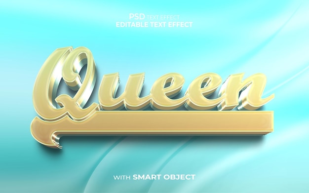 queen editable text effect