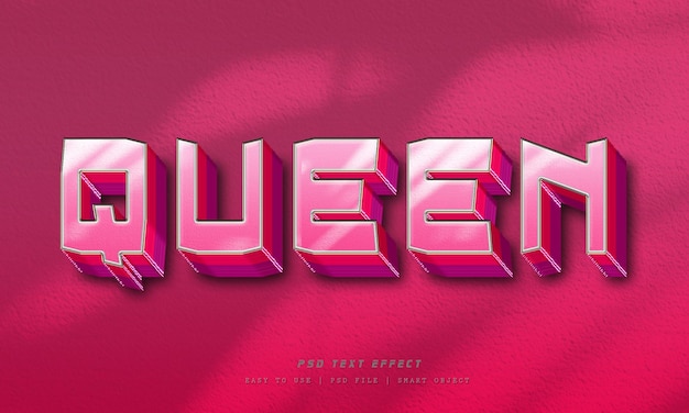 Queen editable text effect