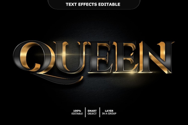 Queen text effect editable