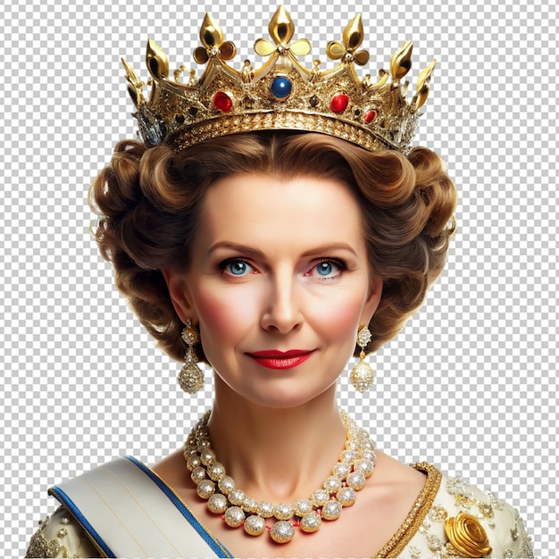 PSD queen on transparent background