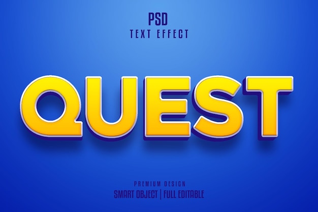 Quest 3d text effect