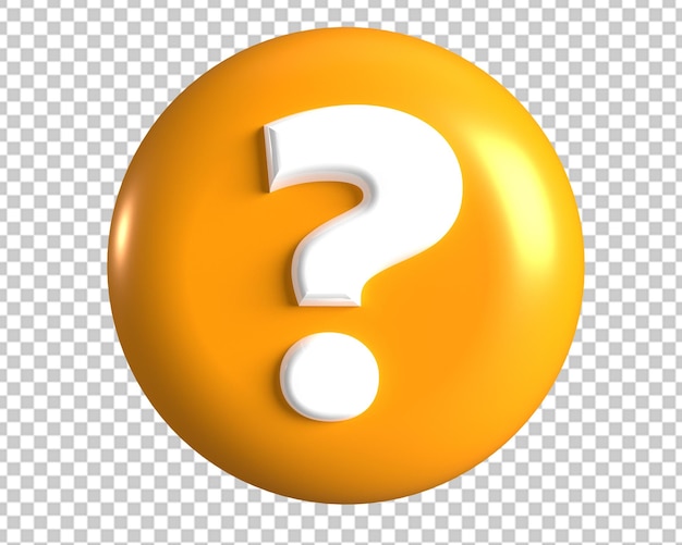 Question ask circle mark gold icon 3d render