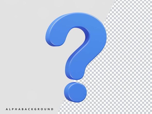 Question icon 3d render