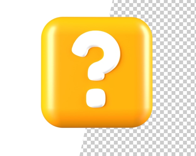 Question mark 3d ask gold icon