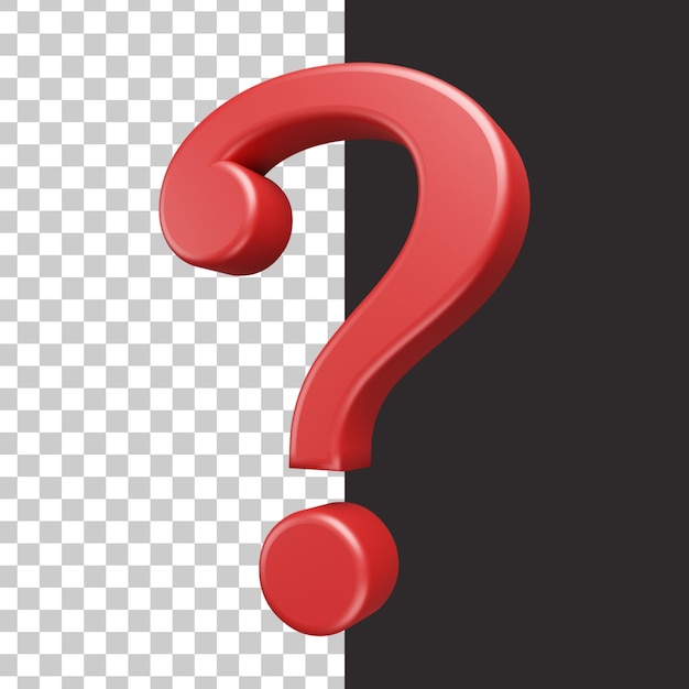 Question mark in 3d rendering