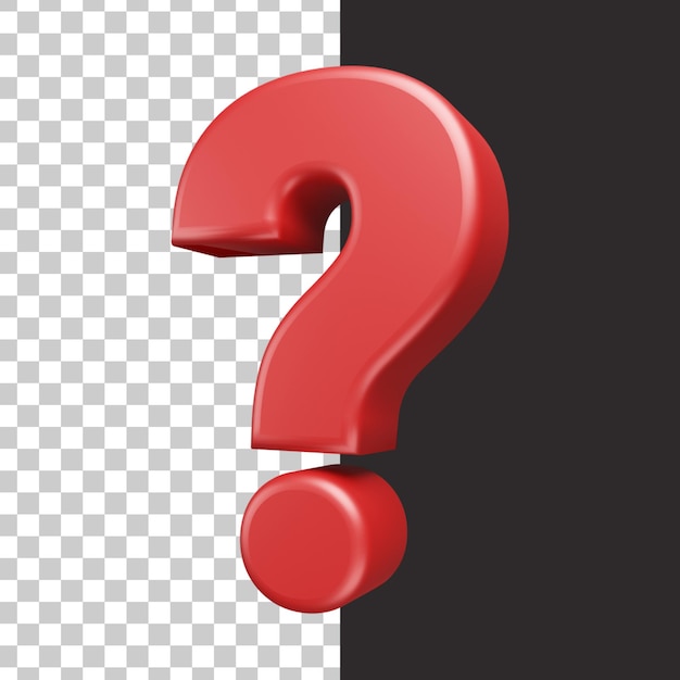 Question mark in 3d rendering