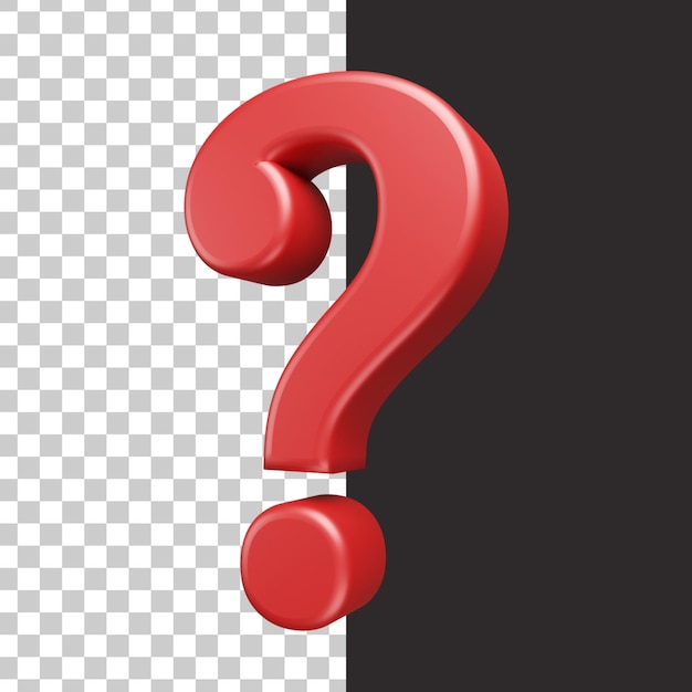 Question mark in 3d rendering