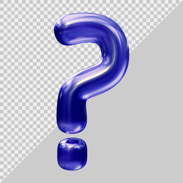 Question mark symbol in 3d render