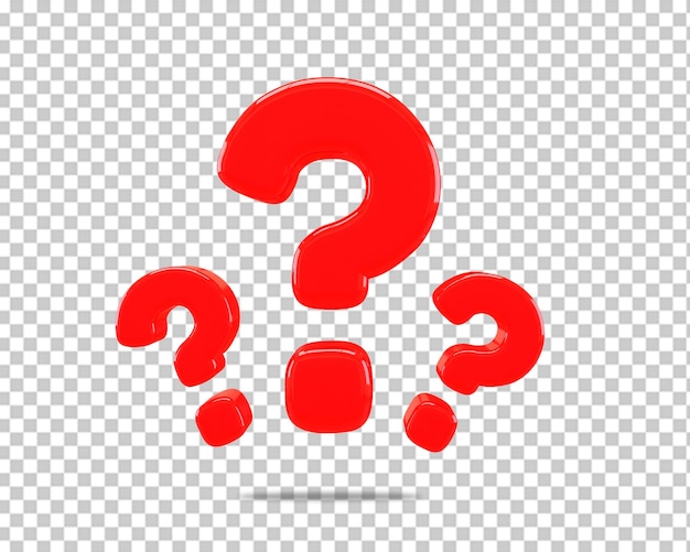 Question red mark 3d icon