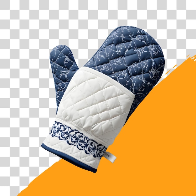 quilted oven mitt isolated on png transparent background