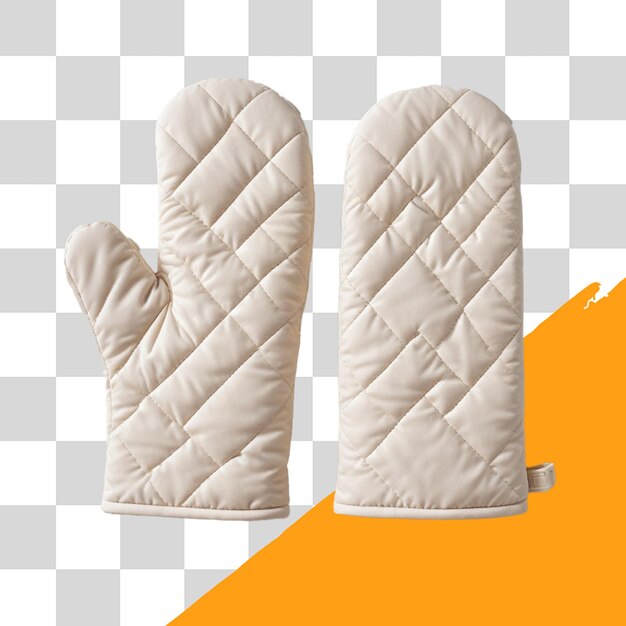 quilted oven mitt isolated on png transparent background