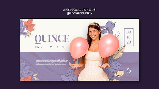 Quinceanera party template deisgn