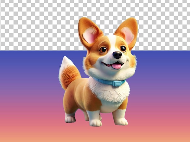 PSD quotcute 3d animated puppy with transparent background pngquot