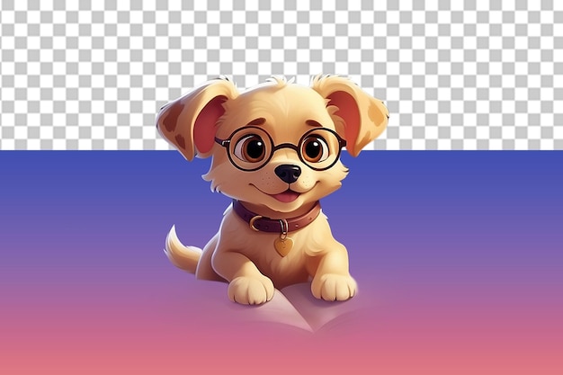 PSD quotcute 3d animated puppy with transparent background pngquot