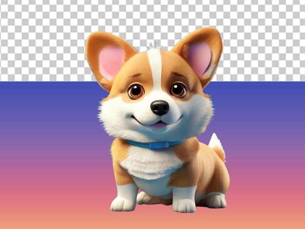 PSD quotcute 3d animated puppy with transparent background pngquot