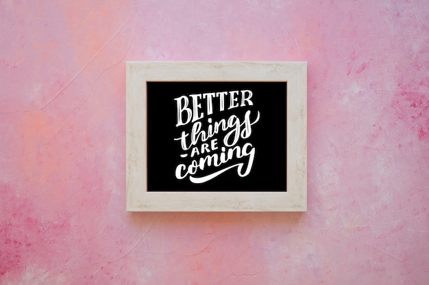 PSD quote and frame mockup concept