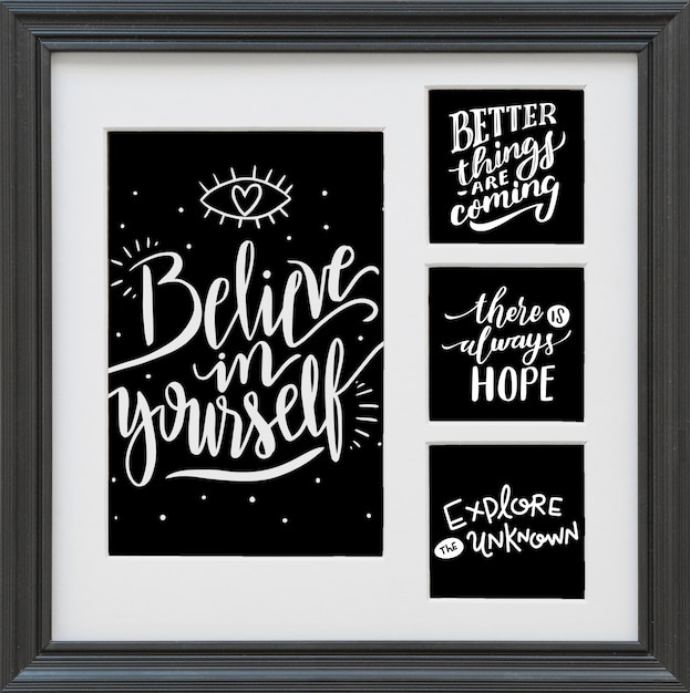 Quote and frame mockup concept