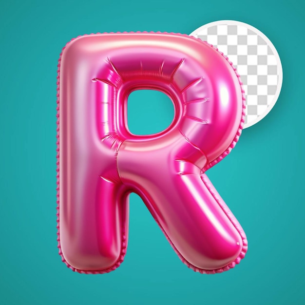 PSD r balloon font 3d rendering