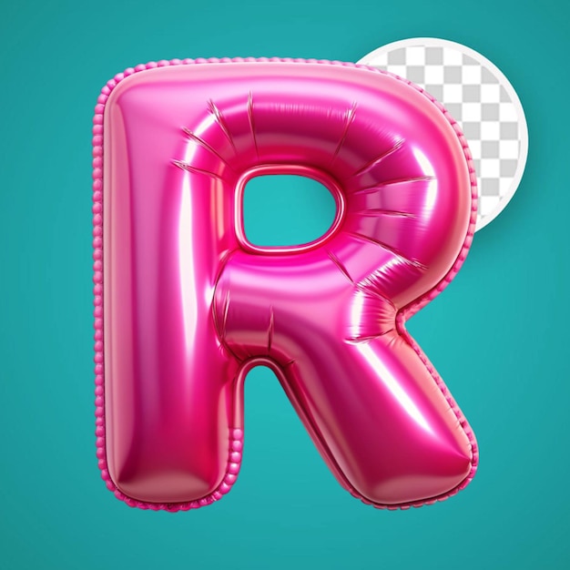 PSD r balloon font 3d rendering