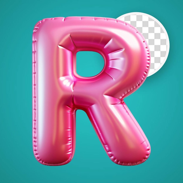 PSD r balloon font 3d rendering