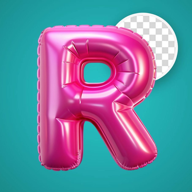 PSD r balloon font 3d rendering