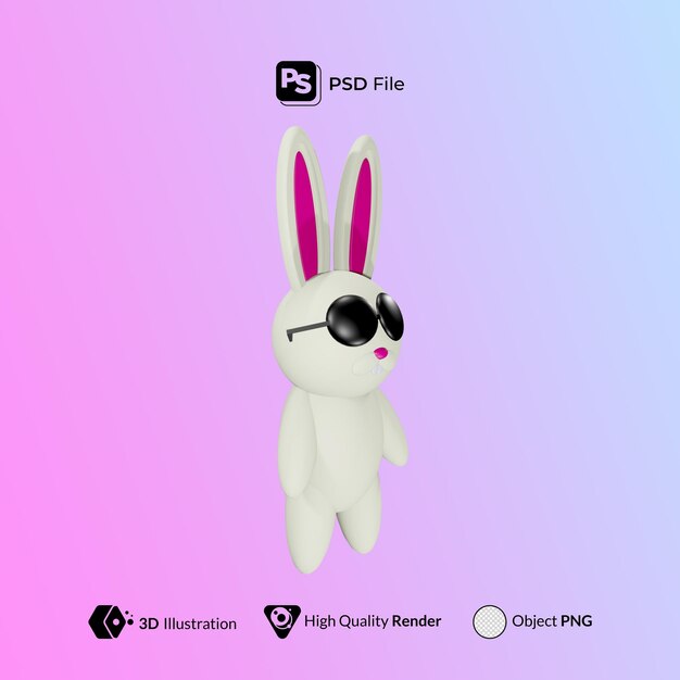 Rabbit Character 3D Illustration