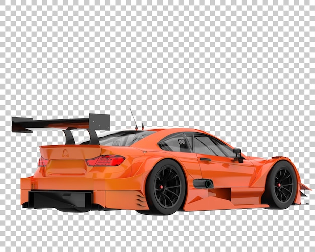 Race car on transparent background. 3d rendering - illustration