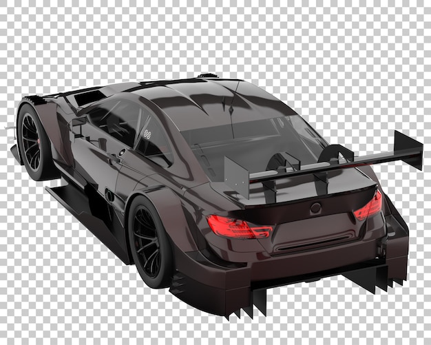 Race car on transparent background. 3d rendering - illustration