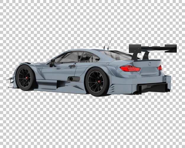 Race car on transparent background. 3d rendering - illustration