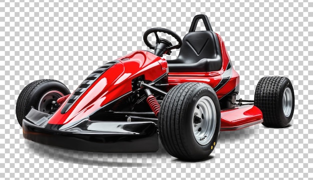 Racing Go Kart Isolated on Transparent Background