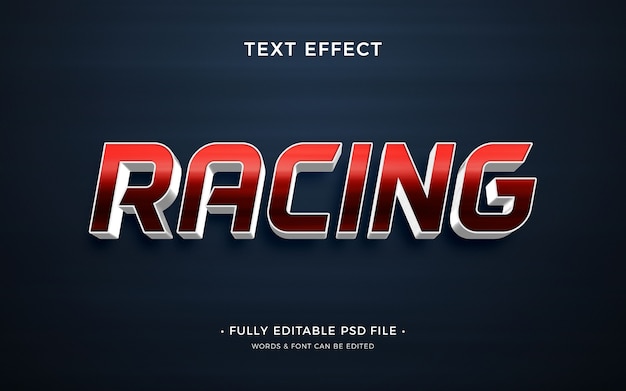 Racing text effect