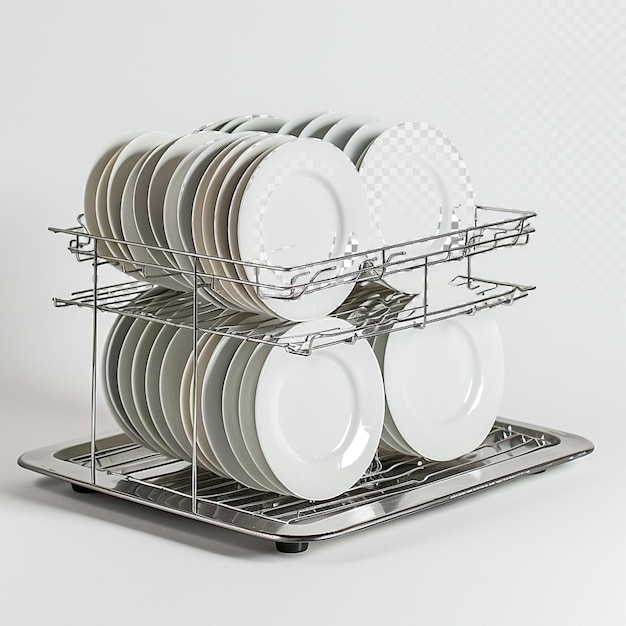 PSD a rack used for drying dishes after they have been washed on a transparent background