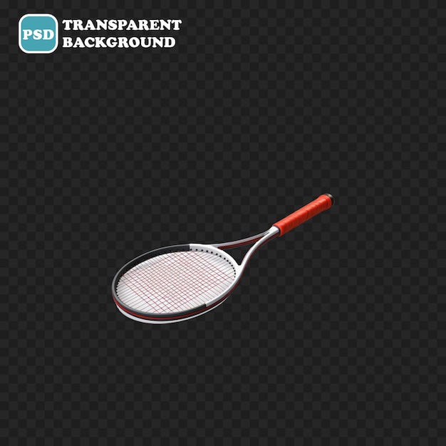 racket icon isolated 3d render illustration