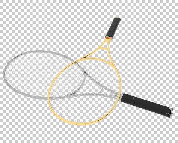 Racket on transparent background 3d rendering illustration