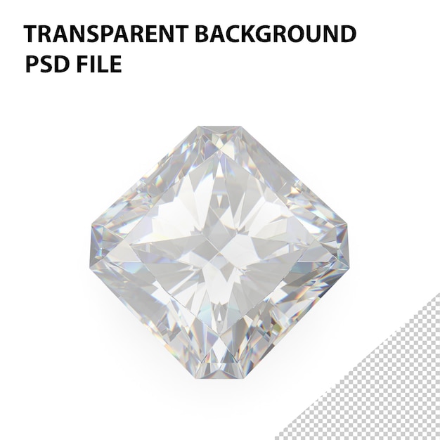 Radiant Cut Diamond PNG