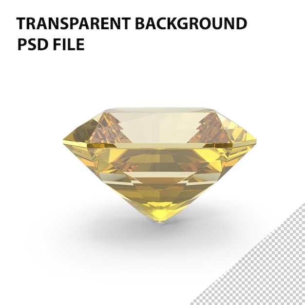 Radiant Cut Yellow Sapphire PNG