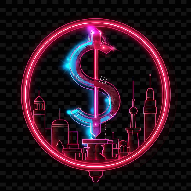 Radiant Neon Campaign Donation Drive With a Neon Goal Thermo Neon Line Art Landscape Background