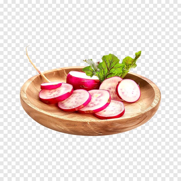 PSD radish and slices isolated on a transparent background