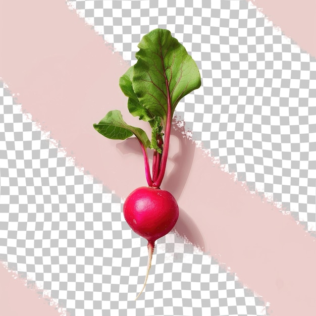 PSD a radish with a pink background and a white and black and white checkered pattern