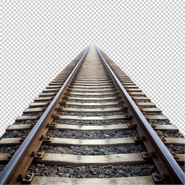 railway tracks on transparent background