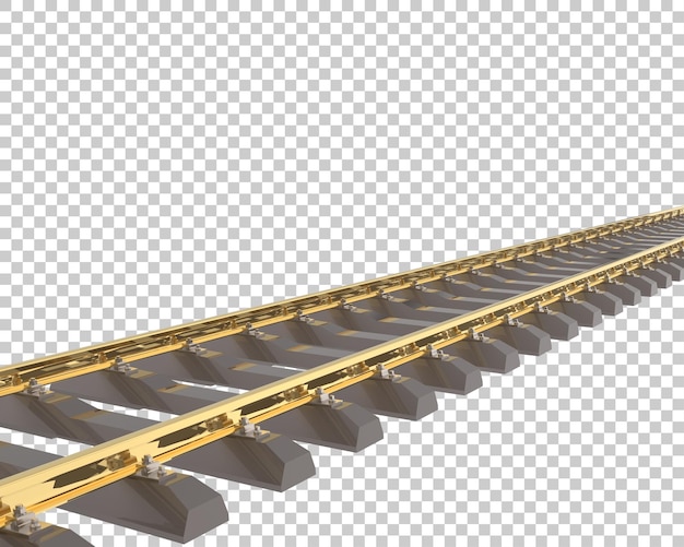 Railway on transparent background 3d rendering illustration