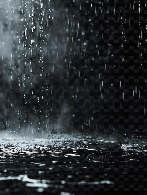 rain drops on a black background