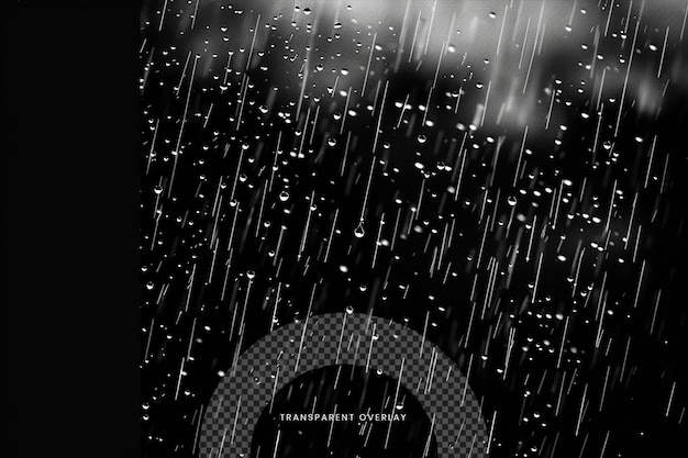 PSD rain overlay special effect overlay on transparent background