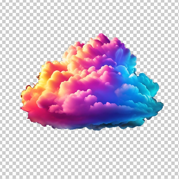 Rainbow colored cloud