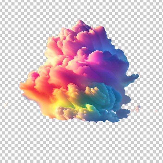 Rainbow colored cloud