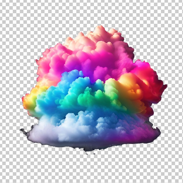 Rainbow colored cloud