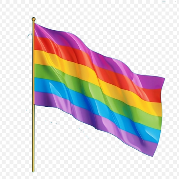 PSD rainbow colored rainbow flag with a rainbow colored transparent background