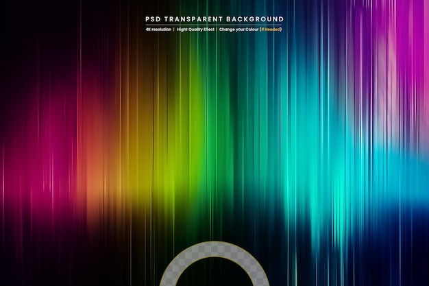 PSD rainbow colors on transparent background