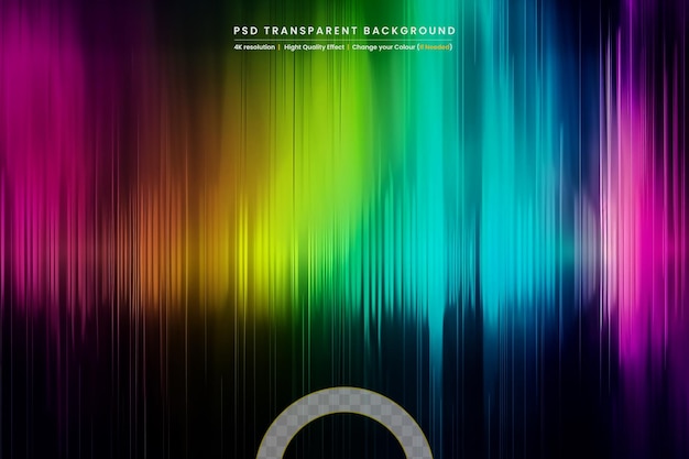 PSD rainbow colors on transparent background