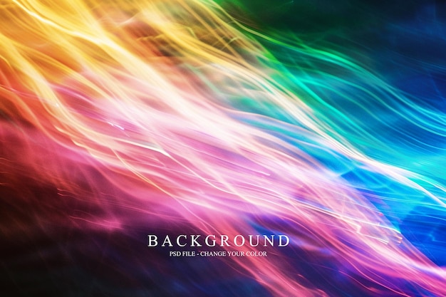 PSD rainbow light blur background stock photo in the style of vibrant futurism bold graphic design